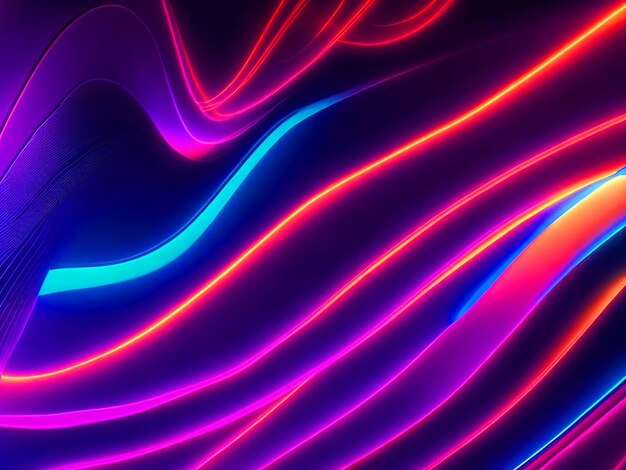 Foto free photo abstract sfondo a onde di neon che scorre