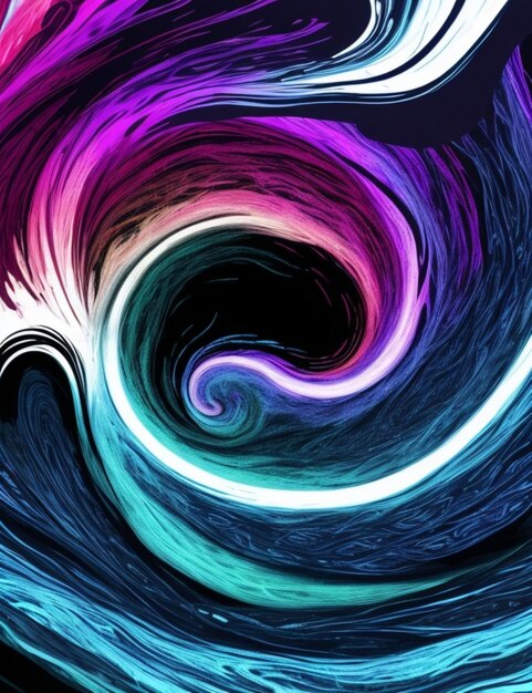 Free photo abstract multi colored wave pattern shiny flowing modern generated by ai