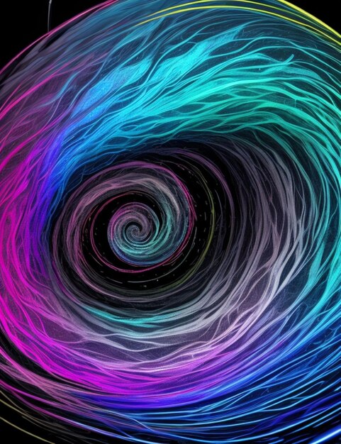 Free photo abstract multi colored wave pattern shiny flowing modern generated by ai