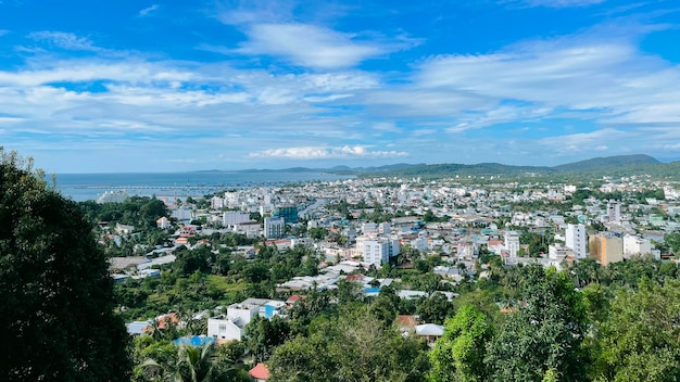 Free photo aerial photography of the asian town