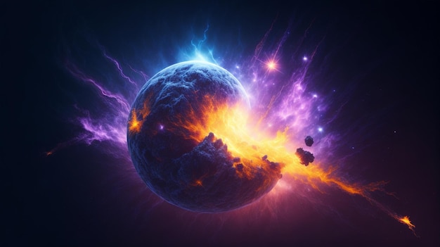 Free photo background of space image wild space illustration 3D galaxy background