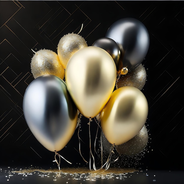 Free photo Balloon on black background