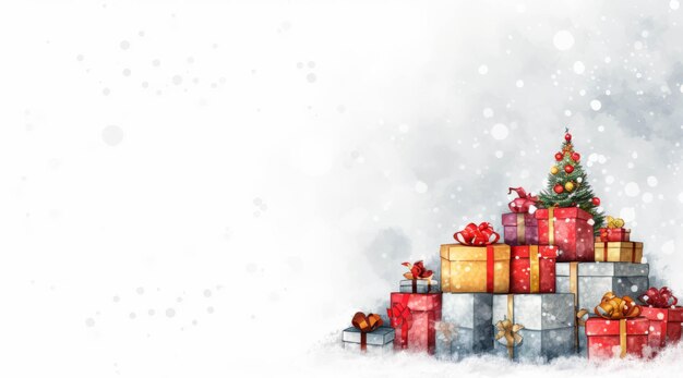 Free photo beautiful christmas background with copy space generated by AI