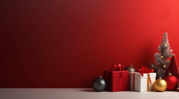Free photo beautiful christmas background with copy space generated by AI