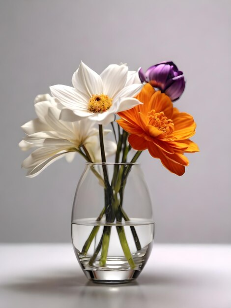 Free photo beautiful flowers in a vase Generative AI