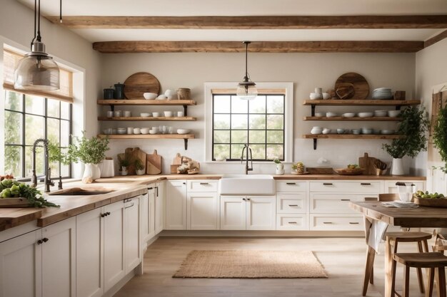 Photo free photo beautiful shot of a modern house kitchen