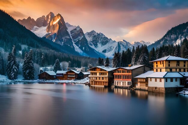 Free photo beautiful snow covered mountains landscape kashmir state india