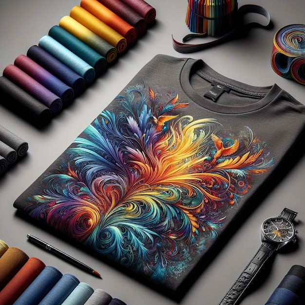 Foto foto gratuita beautiful tshirt design concept art pattern t-shirt è colorato