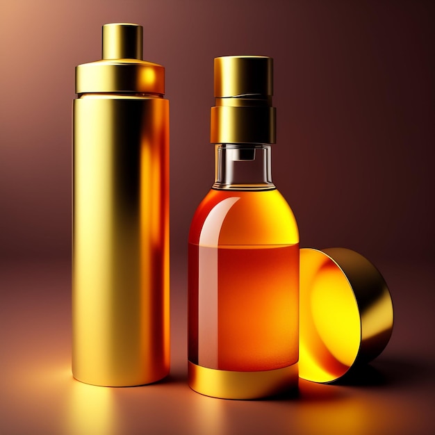 Free photo beauty product bottle mockup image with background