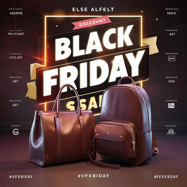 Photo free photo black friday super sale social media banner template with 3d render label