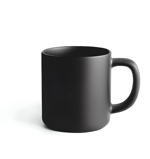 Free photo black mug with copy space on gray background