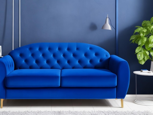 Foto divano nero gratuito nel soggiorno ai generative