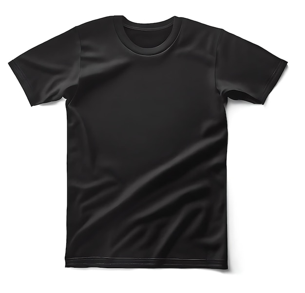 Free photo black tshirts with copy space on gray background