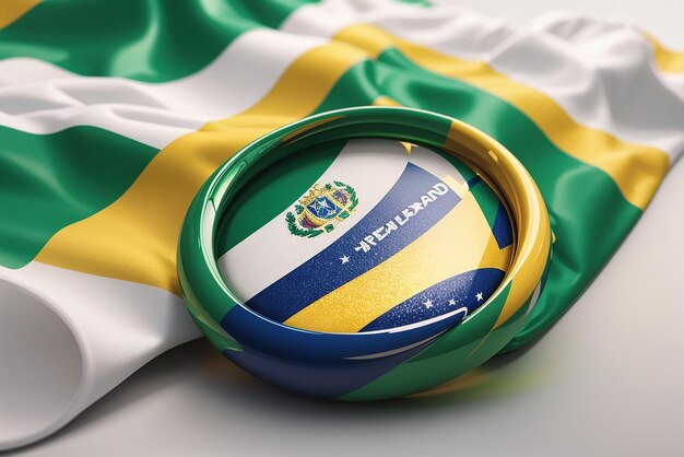 Free photo brazilian flag on white