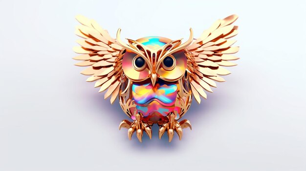 Photo a free photo of cartoon 3d owl