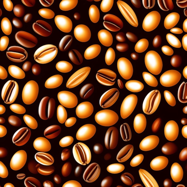コーヒーデー 2023 コーヒー豆の背景 Ai 生成の無料写真