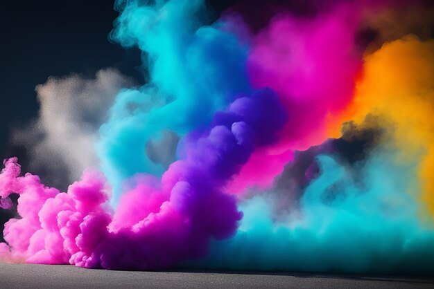 Free photo of a colorful dust explosion isolated on transparent background