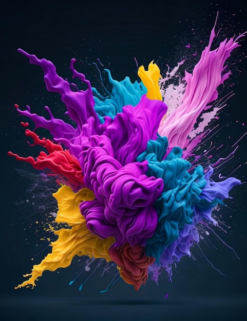 Free photo colorful paint on a black background