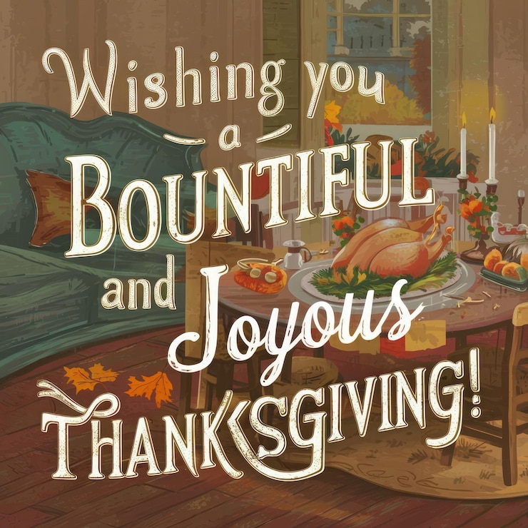 Photo free photo composite image of thanksgiving greeting text