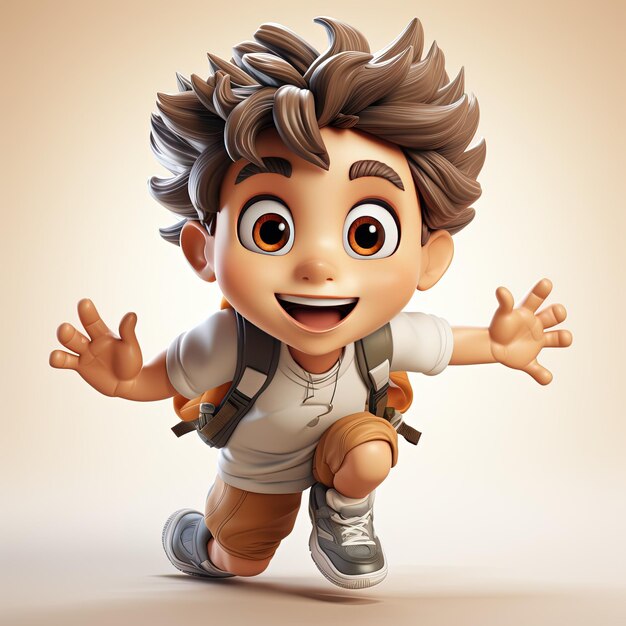 Free Photo cute 3d boy avatar character