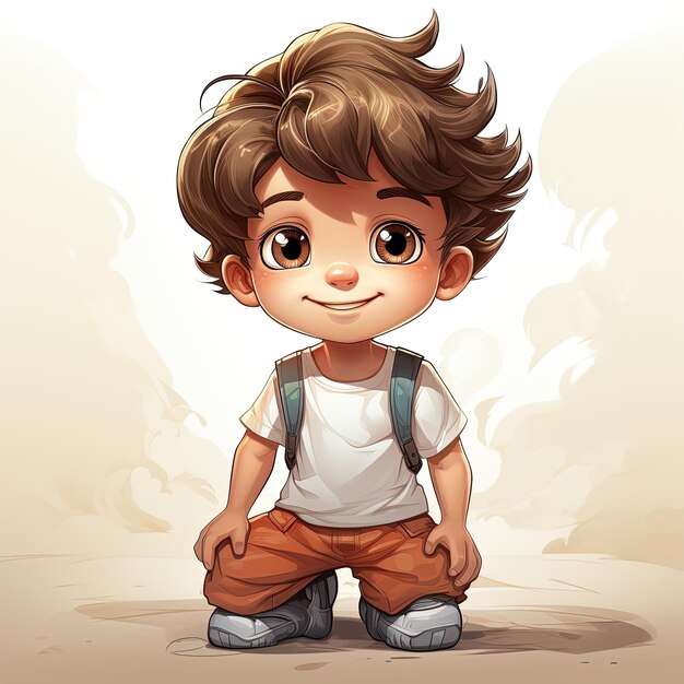 Photo free photo cute 3d boy avatar character