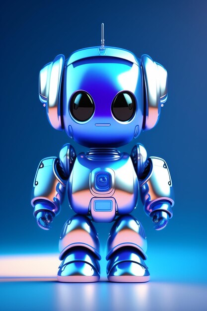 Free photo cute baby robot