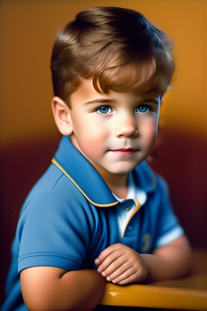 Free photo cute little kids ai generative