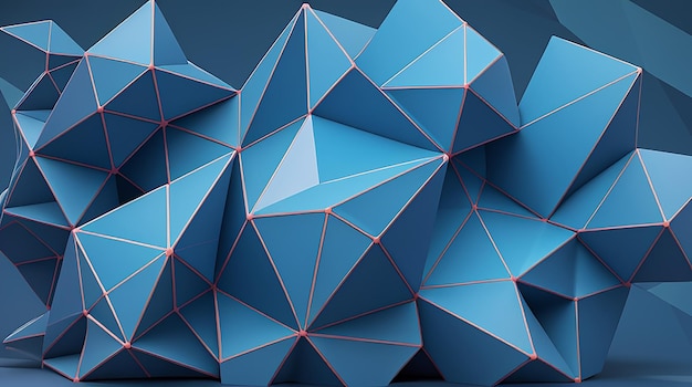 Free photo digital low poly abstract background with connecting lines and dots