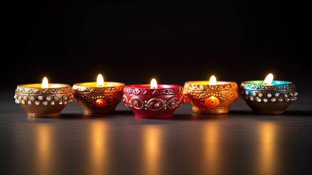 Photo free photo diya diwali on white background