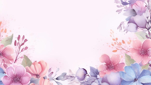 Free photo elegant watercolor floral background