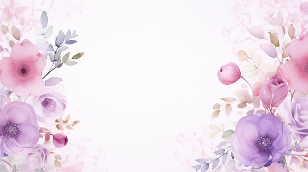 Free photo elegant watercolor floral background