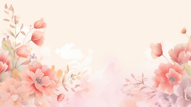 Free photo elegant watercolor floral background