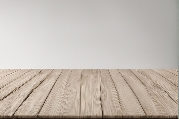 Free photo empty wooden table top isolated on used for display