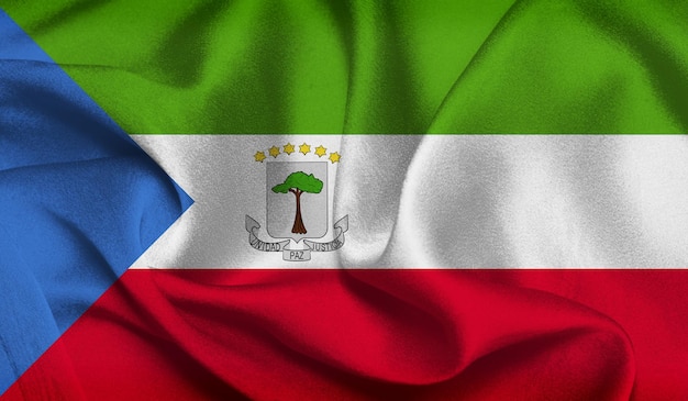 Free photo of Equatorial Guinea flag with fabric texture