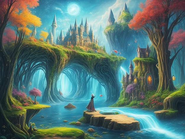 Free photo of fantastic magical world through art