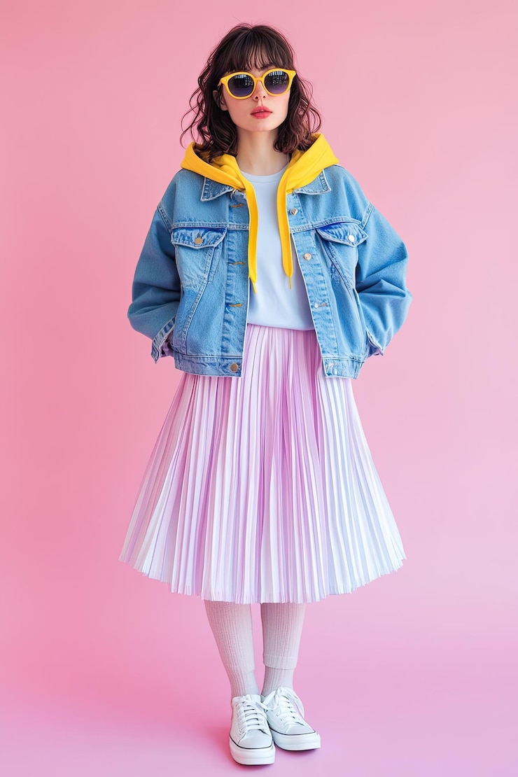 Photo 穿着时尚冬季服装的年轻,美丽,自信的女士的自由时尚肖像