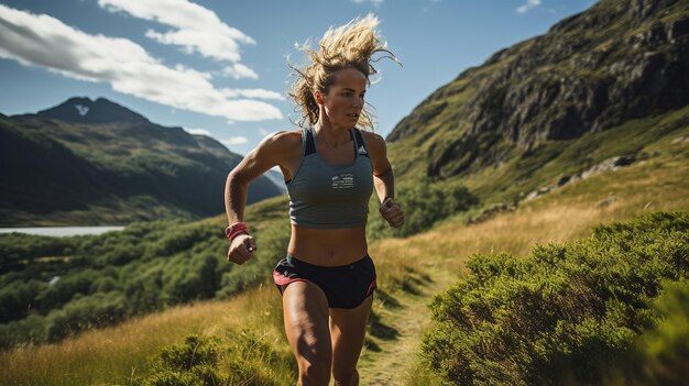Free photo fitness woman running