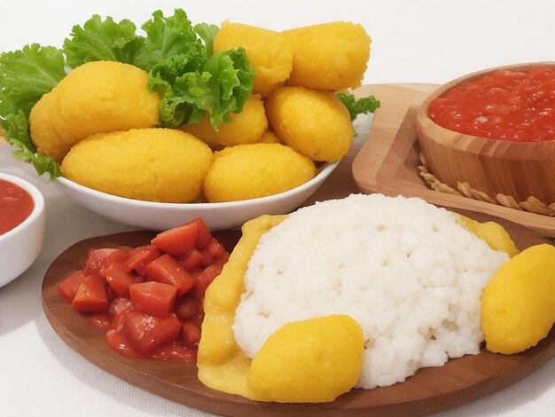 Free photo flat lay delicious brazilian food arrangement