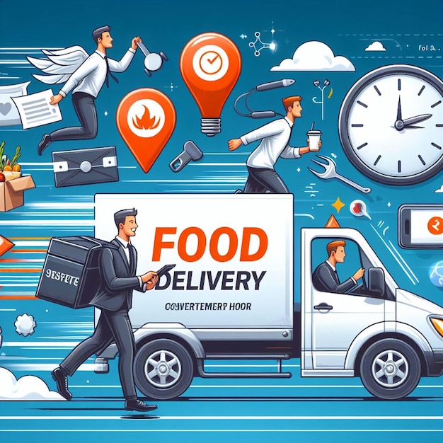 Photo free photo food delivery service