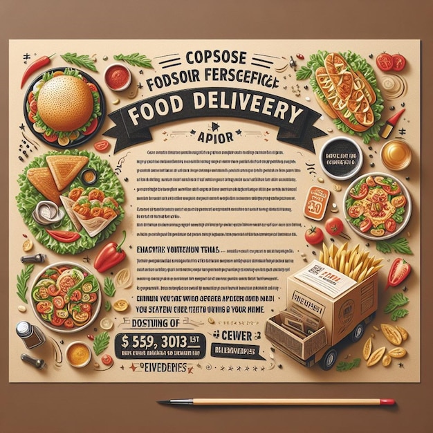 Photo free photo food delivery service