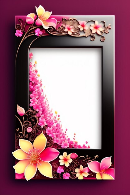 Free photo frame and background ai generate