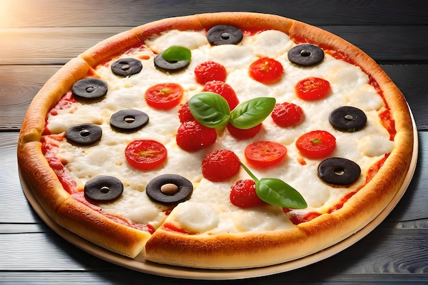 Free photo freshly baked pizza by ai