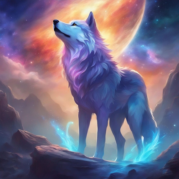 Free Photo Galaxy Wolf Wallpaper