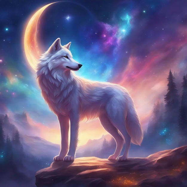 Free Photo Galaxy Wolf Wallpaper