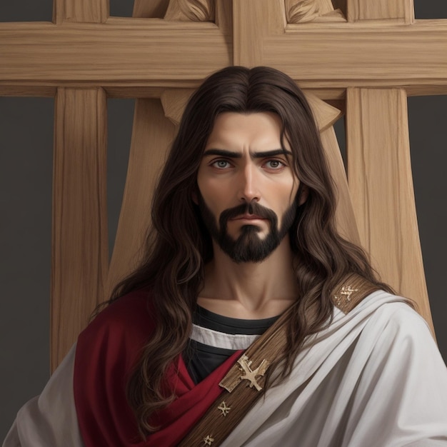 Free photo good friday background with jesus christ and cross