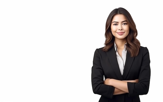 Free photo good looking business woman with arms crossed