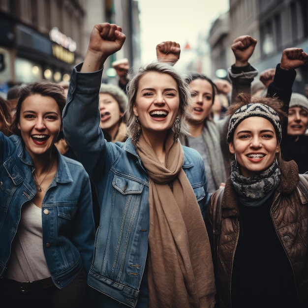 Free photo group of female activists together