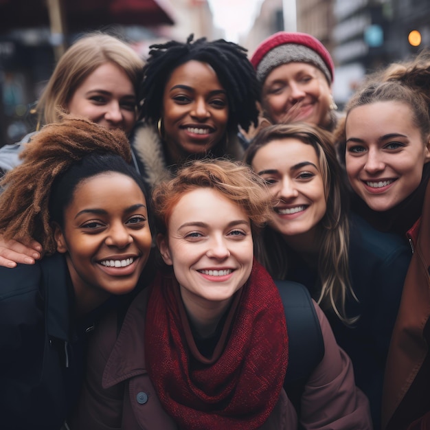 Free photo group of female activists together