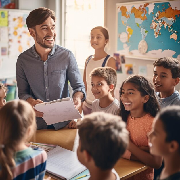 Foto gruppo di foto gratis di ragazzi che prestano attenzione alla classe