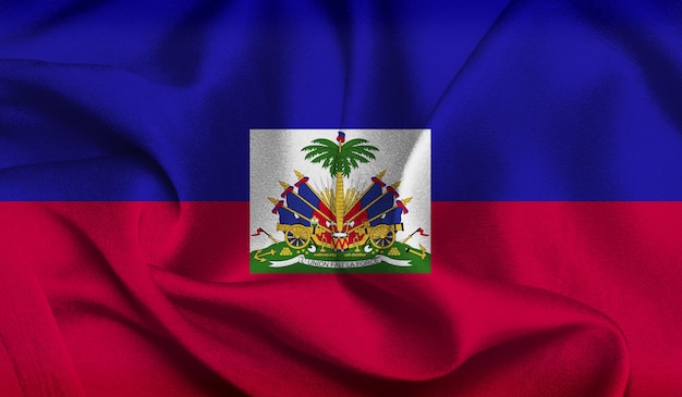 Photo free photo of haiti flag with fabric texture